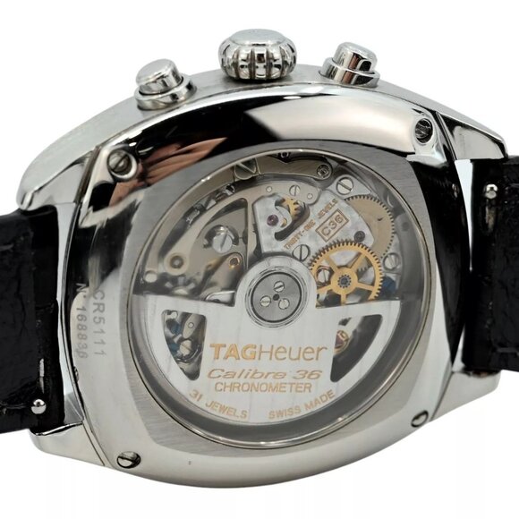 Tag Heuer 38mm Monza White Dial Chronometer Chronograph Automatic Watch CR5111! - Picture 9 of 13